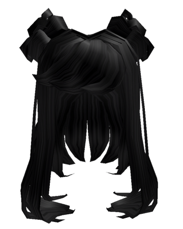 Catalog Whispy Double Bun Bangs Black Roblox Wikia Fandom - gothic fashion roblox