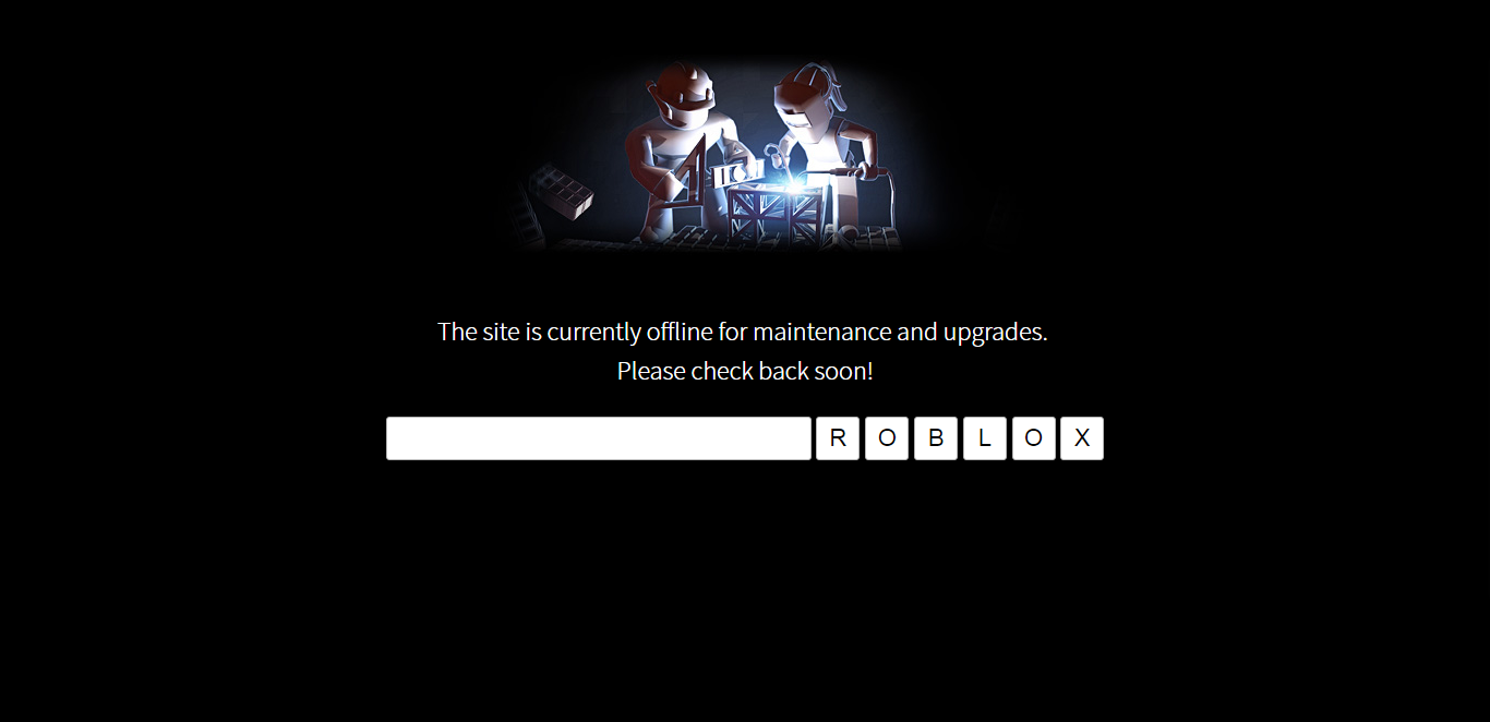 RBXNews on X: The Roblox maintenance screen is now live. #RobloxDown   / X