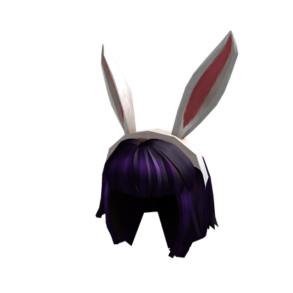 Catalog Bunny Headband With Purple Hair Roblox Wikia Fandom - roblox black hair with red headband