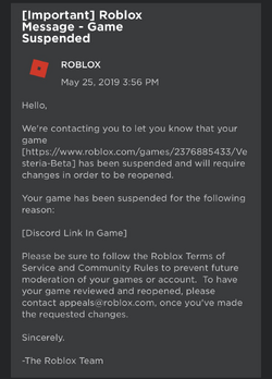 Under review, Roblox Wiki