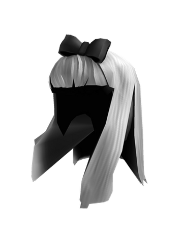 Ghostly White Hair With Black Bow Roblox Wiki Fandom - white hair roblox