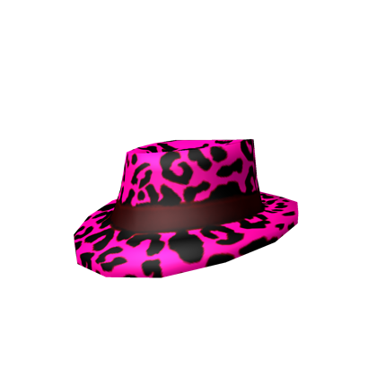 Catalog Hot Pink Snow Leopard Fedora Roblox Wikia Fandom - pink winter cap roblox wikia fandom powered by wikia