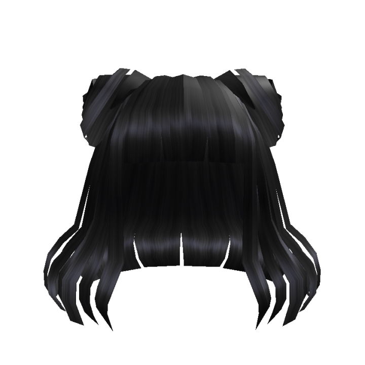 Aesthetic Short Spacebun Hair Black Roblox Wiki Fandom - black ponytail roblox id