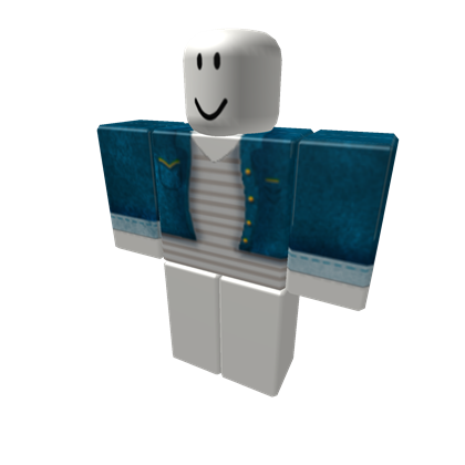 Grey Striped Shirt with Denim Jacket, Roblox Wiki