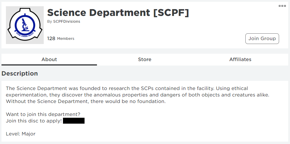 Scp Groups Roblox Wiki Fandom - roblox scpf ads