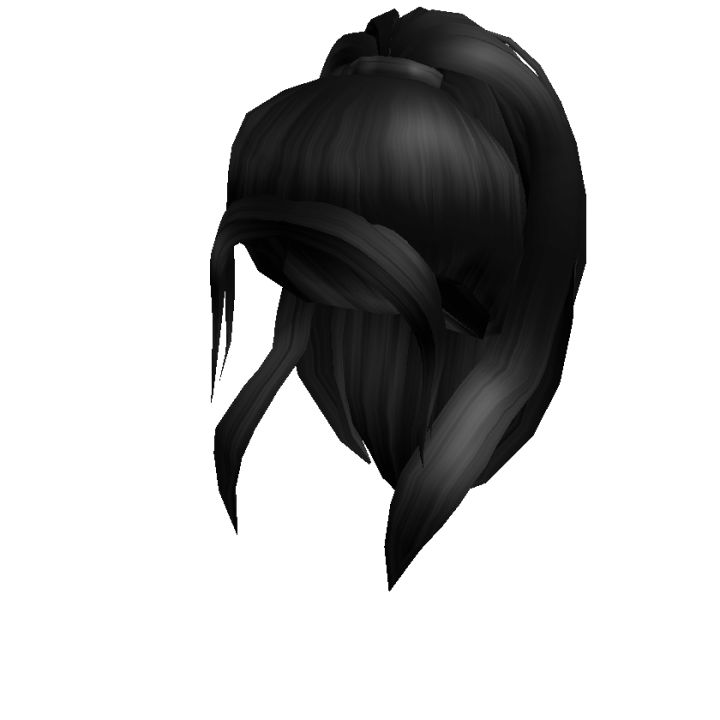 Catalog Black Half Up Ponytail Roblox Wikia Fandom - black ponytail roblox ponytail black create an avatar