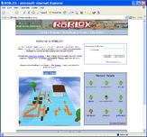 Alpha test site of ROBLOX (c. July 2006)