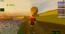 A view of the lake and buildings in Robloxia V2, note the remastered textures and graphics (2021)