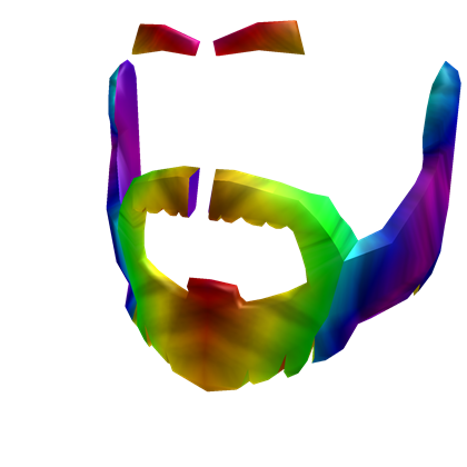 transparent rainbow mustache