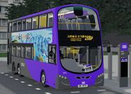 紫荊巴士派出配備Wright Gemini車身的富豪B9TL (UN9777) 行走288P線
