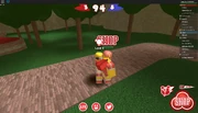 A player using "Clap" to make it look like he's hitting the other Player.