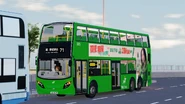 71綫用車ADL Enviro500 MMC（505/SU2005）停泊於恆橫大橋口岸總站待開出