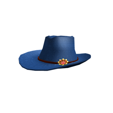 Blue cowgirl hat top