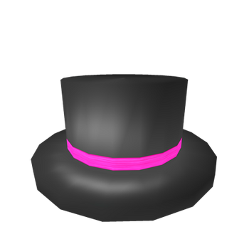 Neon Pink Banded Top Hat