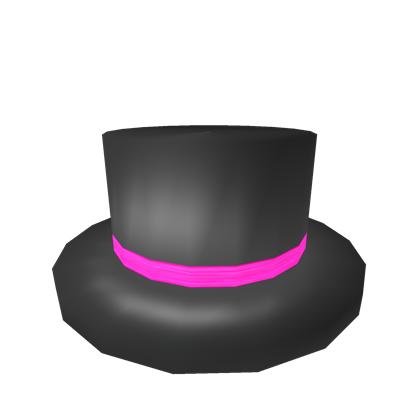 Catalog Neon Pink Banded Top Hat Roblox Wikia Fandom - pink neon top hat roblox limited cheap ebay