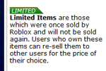 This is the label that a limited item would have.
