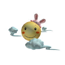 Mr.Moon with its Bunny Hat