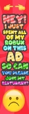 This ad lies about the amount of Robux spent on the advertisement to manipulate users to click on it.