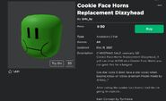 Joke rename of the dizzyhead poking fun at cookie face horns