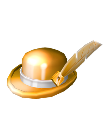 Golden Roblox Bowler Roblox Wiki Fandom - gold roblox hat