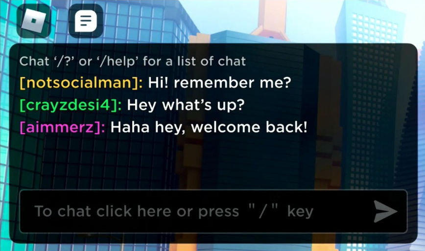 In-experience chat, Roblox Wiki