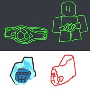 The concept art for the items made by phirst