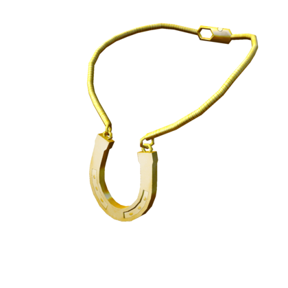 Catalog Golden Horseshoe Necklace Roblox Wikia Fandom - golden vip necklace roblox wikia fandom