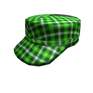 Green plaid hat on sale
