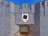 A banner above the entrance doorway, featuring the 2018-2022 Roblox logo.