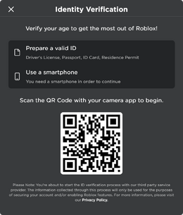 Roblox age verification does NOT accept certain valid government