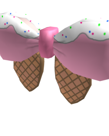 Catalog Ice Cream Hair Bow Roblox Wikia Fandom - pink ice cream cone transparent ice cream roblox logo