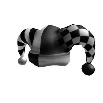 Black white jester hat Clearance