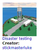 DisasterTesting.png (23 kB) O título e a miniatura do jogo em novembro de 2011, antes do lançamento.