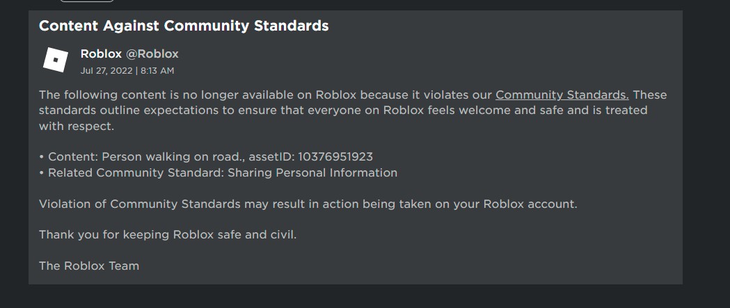 Roblox Community Standards – Roblox Support