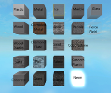 Materials Roblox Wiki Fandom - custom physical properties roblox