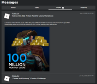 Messages Roblox Wiki Fandom - how to get rid of sent messages on roblox