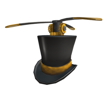 Hat with propeller on top outlet