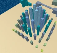 Spire Pyramid - in the center of each section.