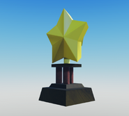 The back side of the trophy model.