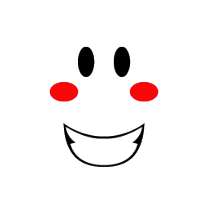 smiley face with red cheeks