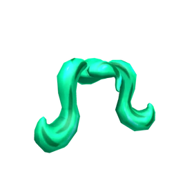 Teal Balloon Girl Hair