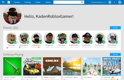 Roblox Homepage Roblox Wiki Fandom - roblox homepage 2019