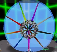 The circle of Periastrons when they are spinning, creating a closed blue outline.