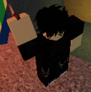 Hatchet Equipped.