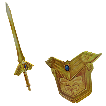 Catalog Epic Golden Sword And Shield Roblox Wikia Fandom - shield of wisdom roblox wikia fandom