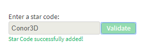 Приклад успішного введення зіркового коду у старому інтерфейсі.