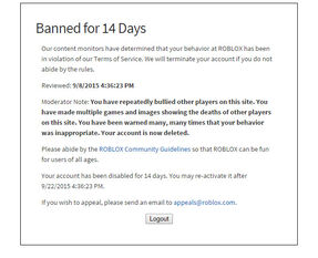 14 Day Ban