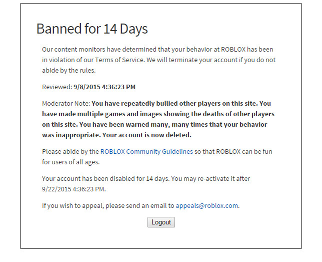 Jogador processado pela Roblox é banido permanentemente por ordem judicial
