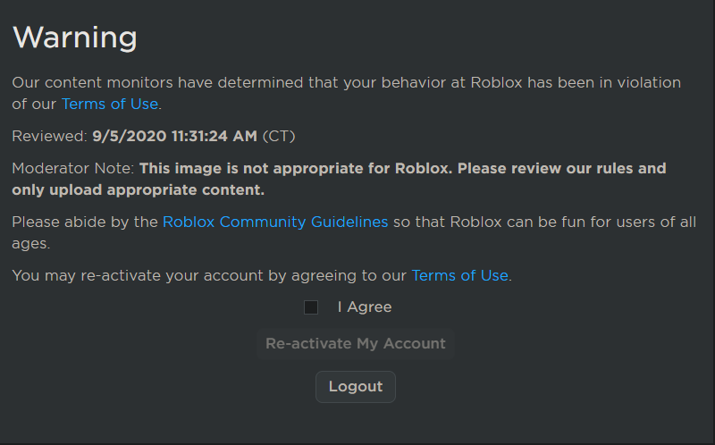 Roblox me baniu! Roblox banned me, Banned From Roblox