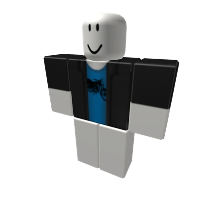 Camisa de motoqueiro azul e preta Roblox Wiki Fandom